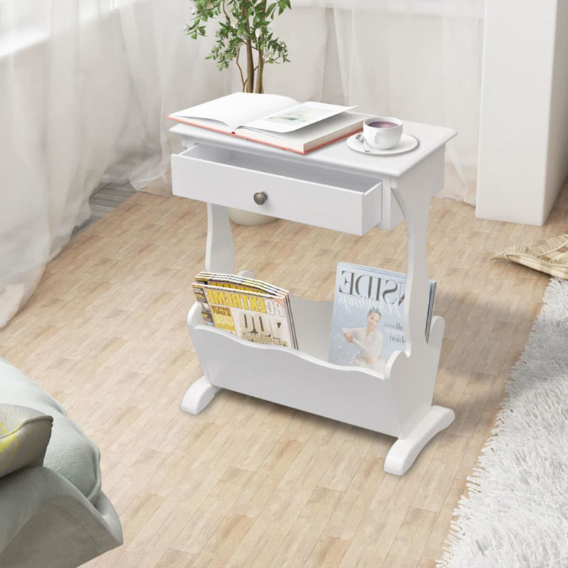 Ayleen Wood Free Standing Magazine Rack