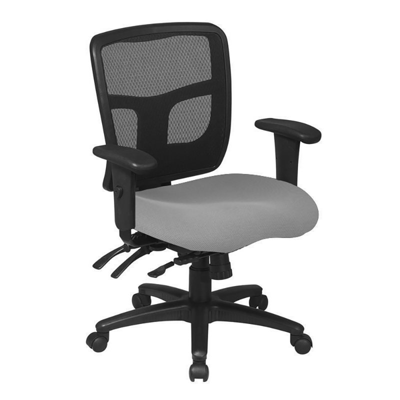 Y Mesh Back Ergonomic Office Chair with Back Support, Seat Slide and Adjustable Arms, Grey, Gray