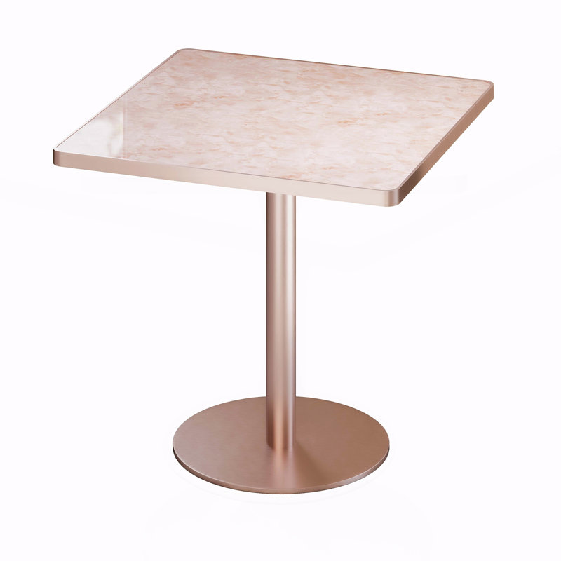 Table à manger carrée moderne, Pink / Rose Gold