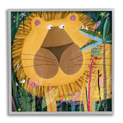 Tiger in Tropical Jungle Kids' Safari Animal Art