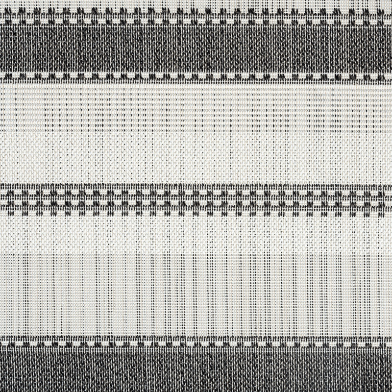 Howle Tripoli Mateo Modern Striped Indoor/Outdoor Area Rug, Charcoal/Cream, Rectangle 7'10" x 10'2"