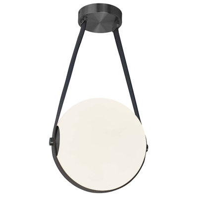 Persis Pendant - 12W - White Opal Glass
