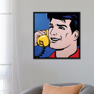 « man on phone », impression sur toile