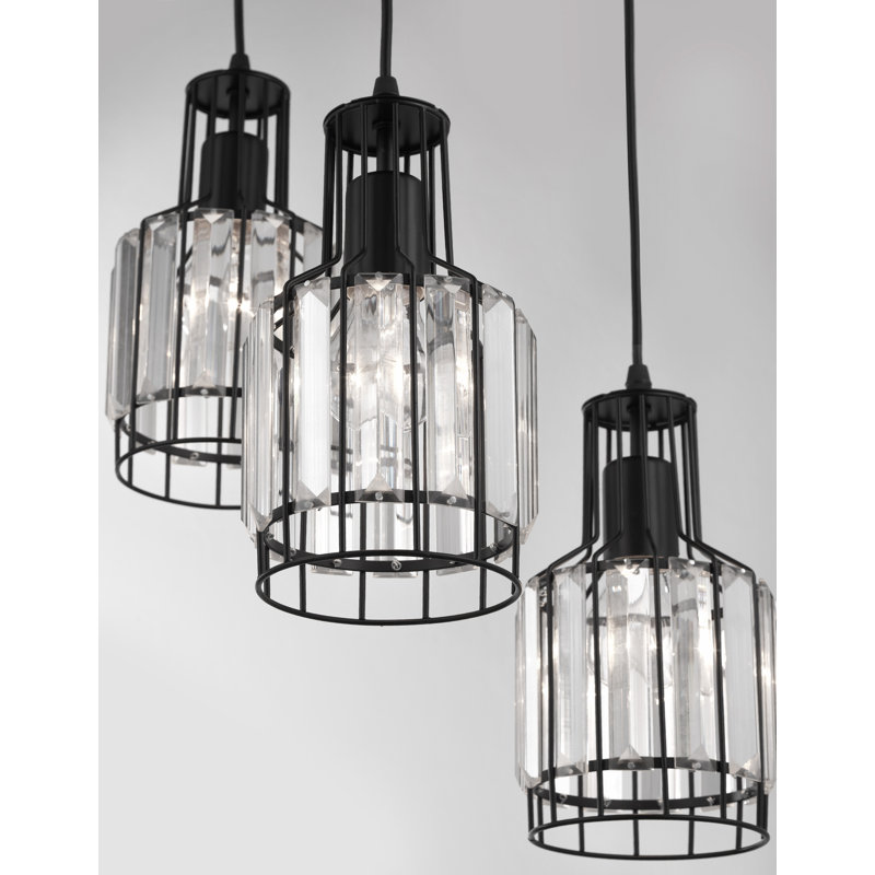 Gary 3 - Light Black Crystal Pendant