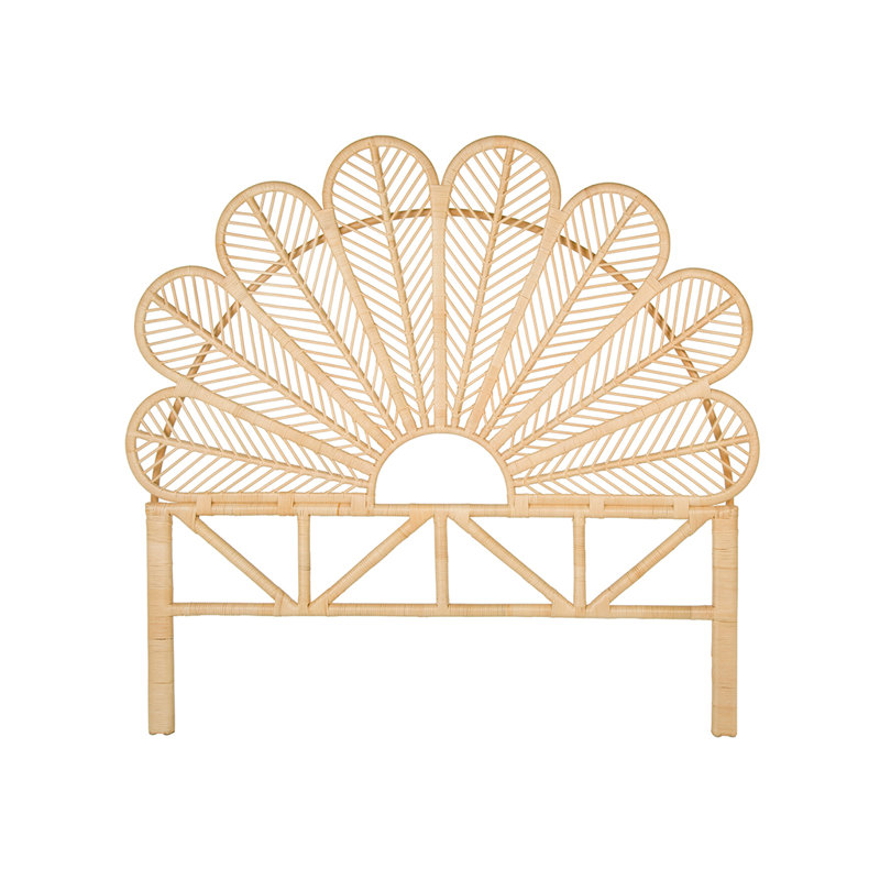 Samira Arched Open-Frame Headboard , Twin, Beige