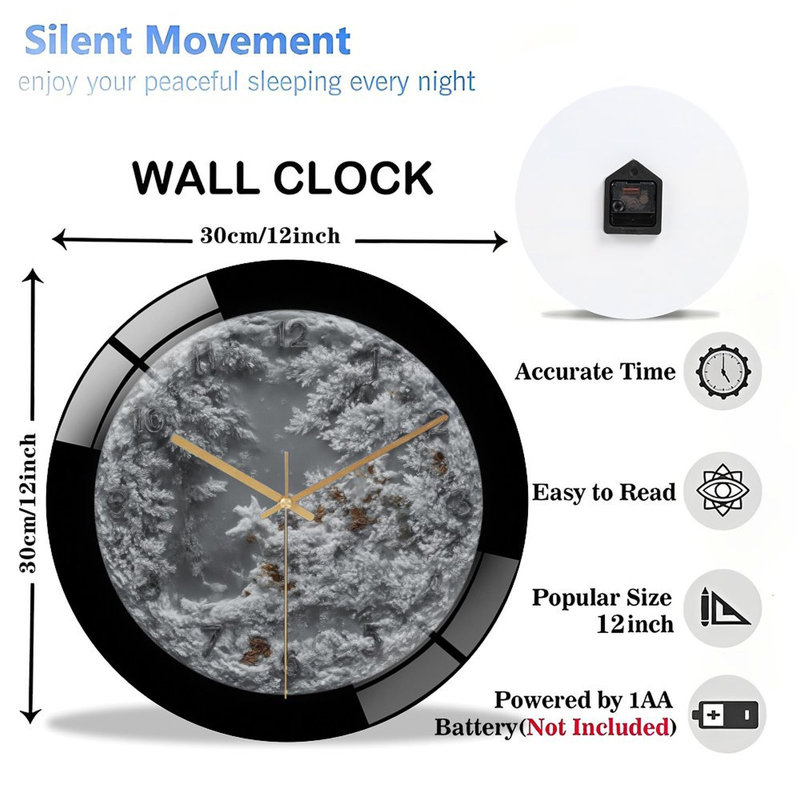 12'' Modern Glass Wall Clock