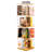 Rotating Bookshelf, 360 Degree Revolving Bookcase, 4-Tier Spinning Bookshelf, Clear Acrylic & Solid Wood Rotating Bookcase For Kid’s Playroom, Bedroom And Living Room, Square