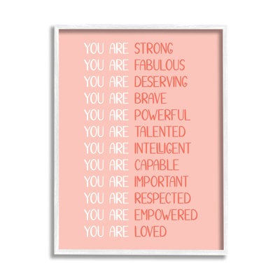 "You Are Positivité", art textuel sur toile