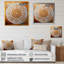 Mandala blanc et or IV sur toile-88555794-88555795