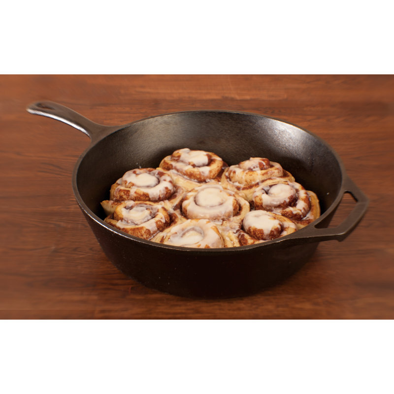 Black Cast Iron 12" Deep Round Skillet with Assist Handle