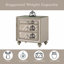 Table de chevet beige en velours