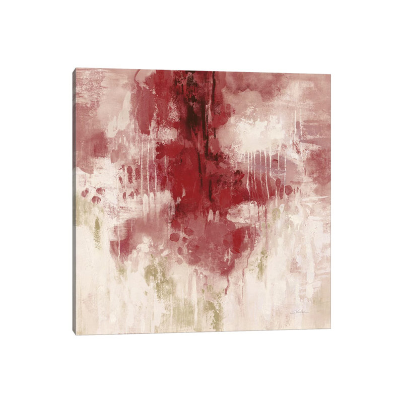 " Red Rain " by Silvia Vassileva, Wrapped Canvas, No Mat, 37" H x 37" W x 1.5" D
