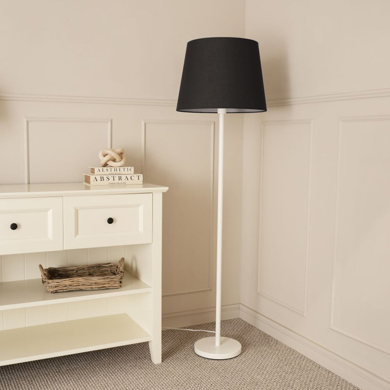 Romeir 148cm Matte Traditional Floor Lamp, Black