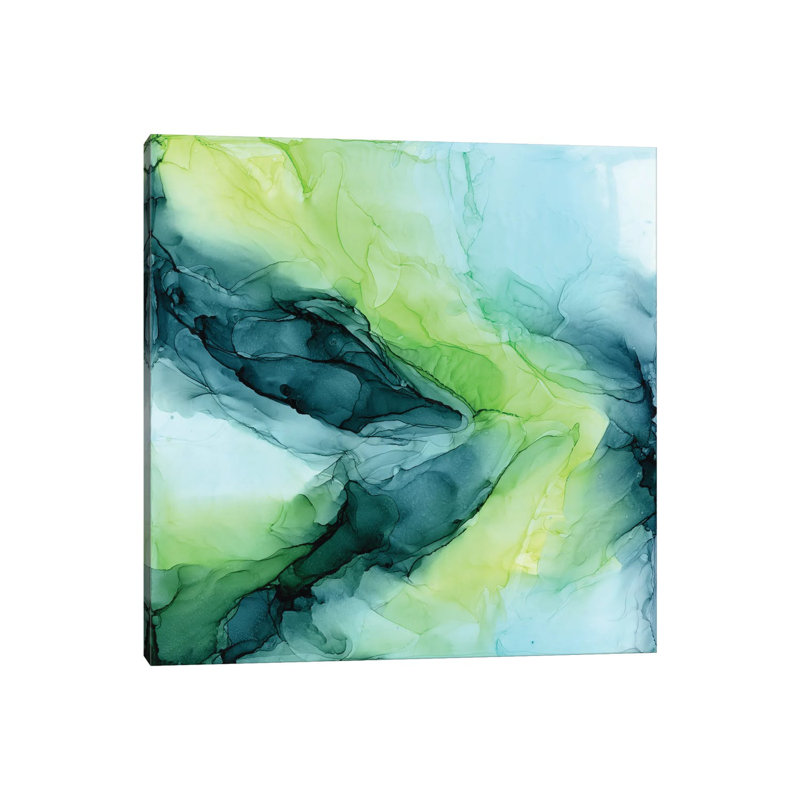 Aqua Lime by Elizabeth Karlson - Wrapped Canvas Print, 93.98cm H x 93.98cm W
