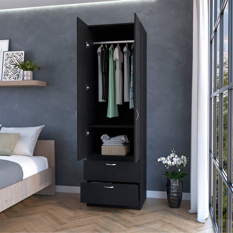 Armoire 2 tiroirs Wenge