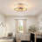 20" Lotus Design Fabric Farmhouse Bladeless Ceiling fan With Remote Control For Living room, Bedroom,Kitchen--NOT INCLUDED BULBS