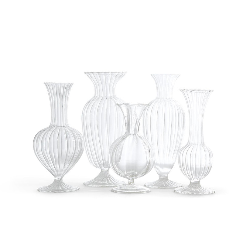 Ensemble de 5 vases cannelés Mila