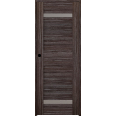 Porte standard préfinie en bois manufacturé et en verre Imma DIY-FRIENDLY