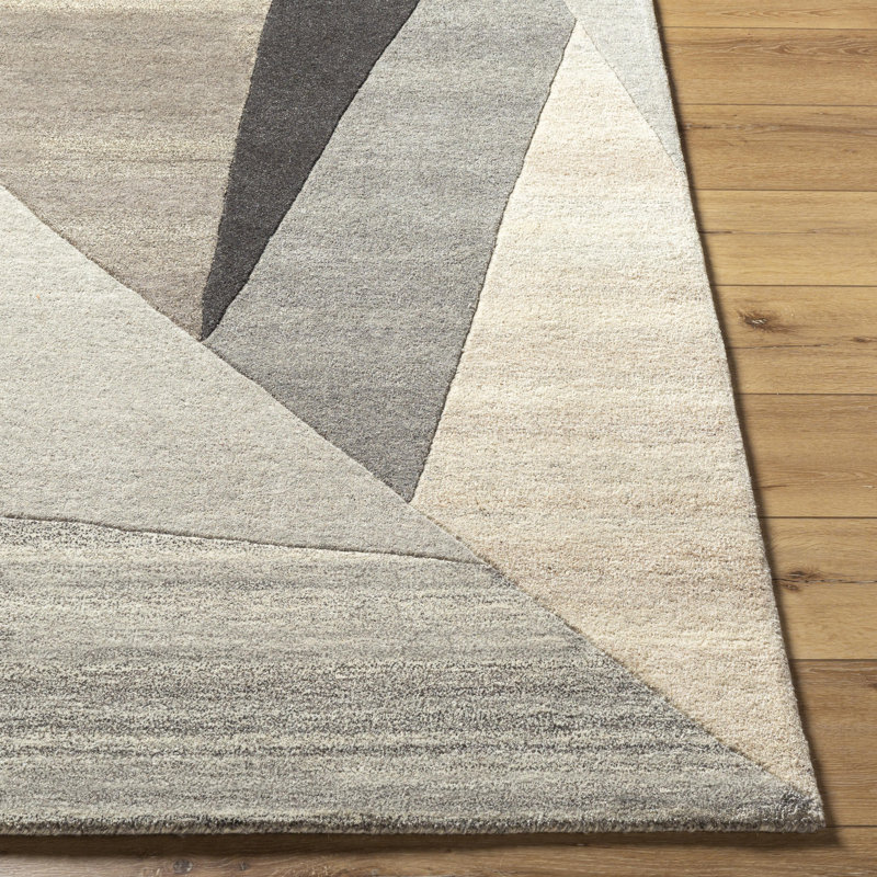 Kaydia Hand Tufted Wool Abstract Indoor Rug, Rectangle 2' x 3'