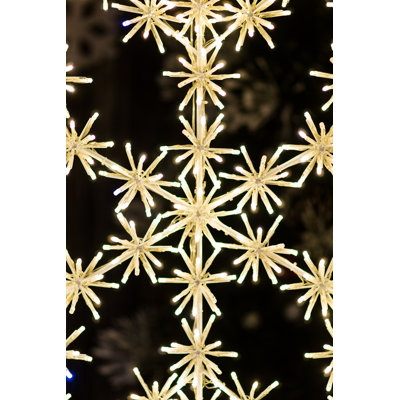Lumière de flocon de neige en grappe de 53 po avec 804 lumières DEL blanc chaud scintillantes