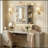 Bathroom Wall Storage Cabinet With Mirror, Medicine Cabinet With Adjustable Wood Shelf & Doors, Mounted Storage Cabinets With 6 Open Shelves, Gray-380525840