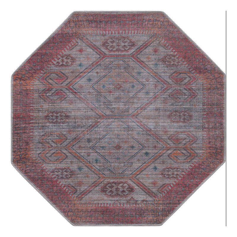Sisu Striped Indoor Rug, Octagon 5'3" x 5'3"