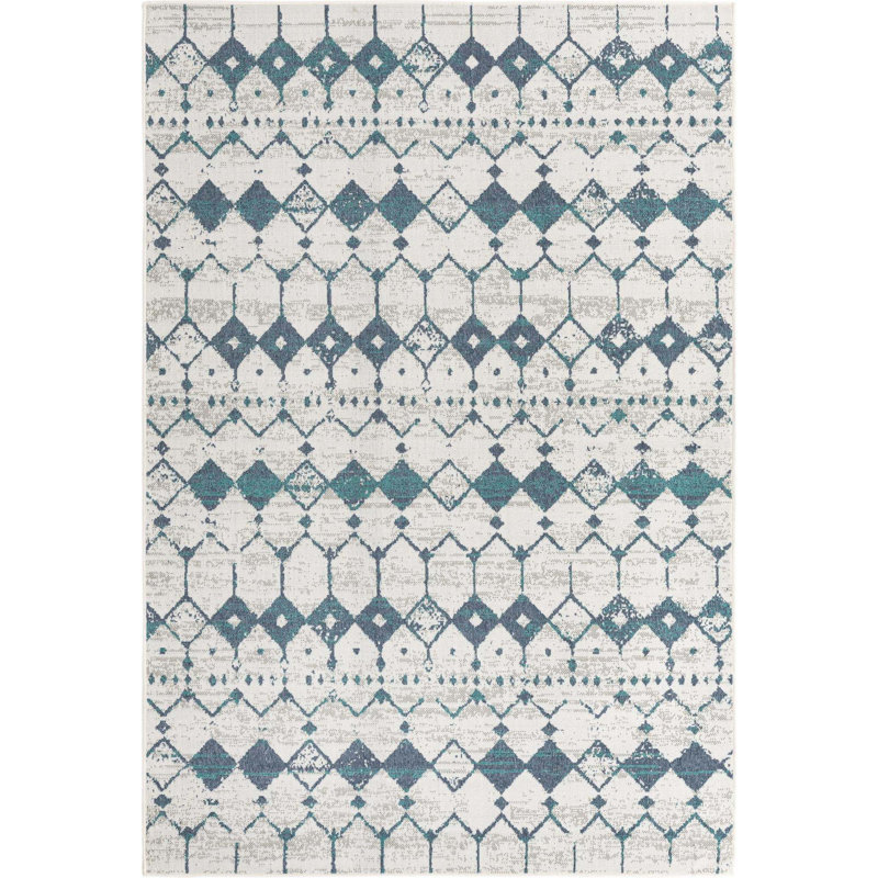 Geometric Indoor / Outdoor Rug, Rectangle 6' x 9'