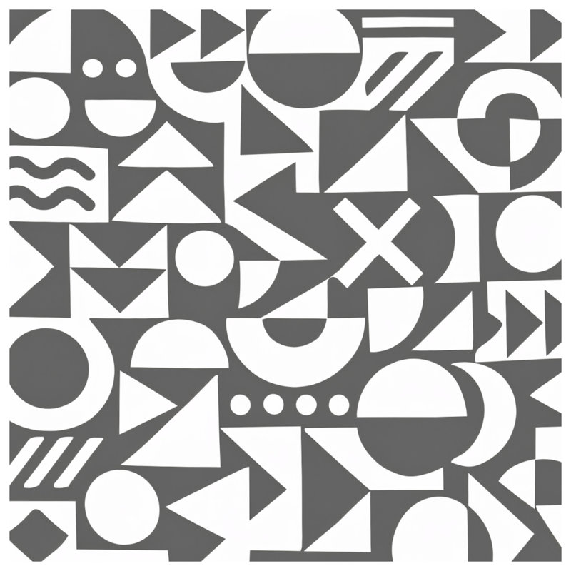 Coussins décoratifs gris et blanc à formes géométriques, 14 x 14 inches