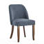 Chaise rembourrée en chenille avec pieds courbés en bois et conception sans accoudoirs peu encombrante (ensemble de 2)-1116843927-1298020461