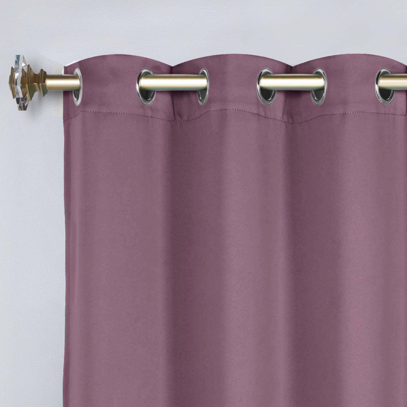 Paire de rideaux obscurcissant avec œillets Millendon, Glycine, L 42 po x L 63 po