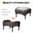 Bruner 7-Piece Swivel Wicker Rattan Patio Fire Pit Conversation Set With Hidden Tank Holder And Ottomans