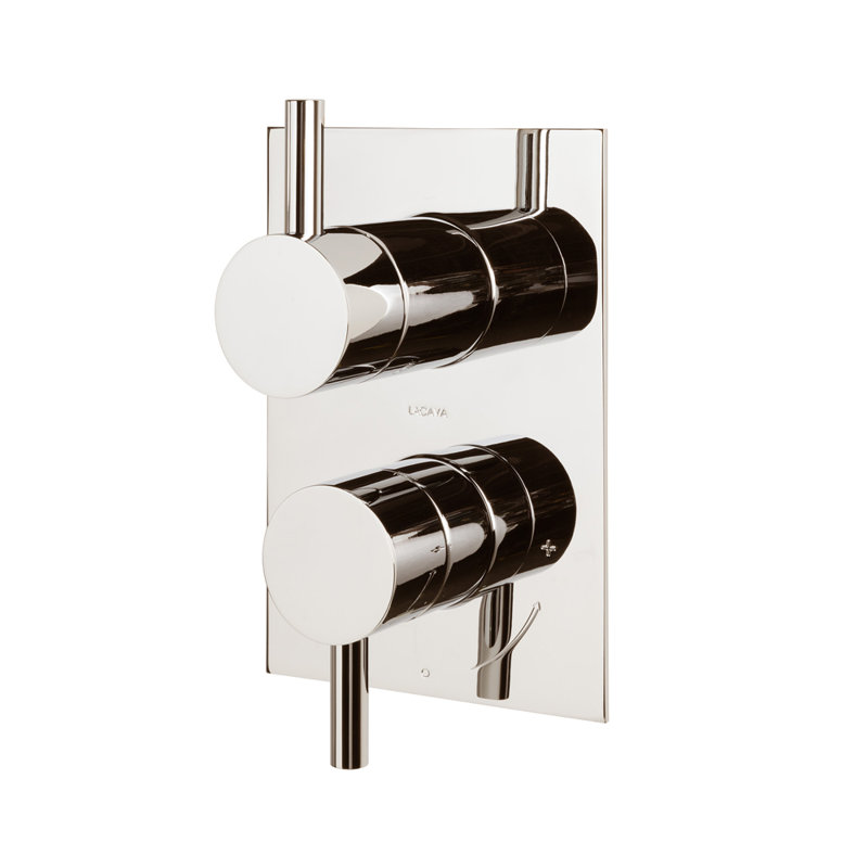 Cigno Progressive Pressure Balancing 3-Way Diverter Mixer, Polished Nickel
