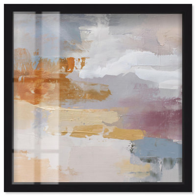 «Crossroads in Color II Shadowbox Print Sunset» par Art Remedy, cadre noir, 31 x 31