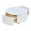 Table basse ronde moderne mobile avec roulettes-960676303