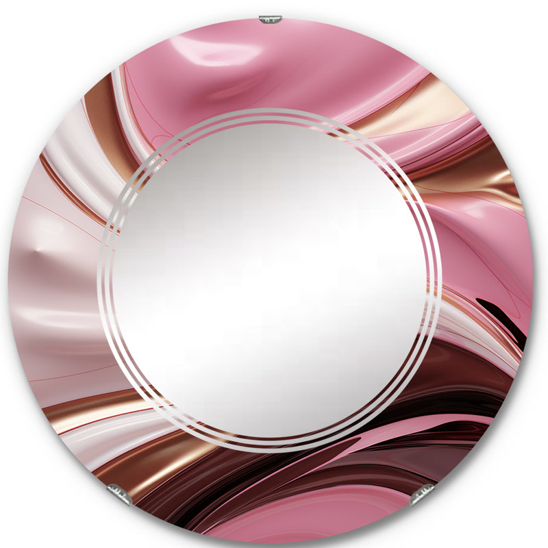 Parnita - Miroir mural moderne rond, 24 po x 24 po
