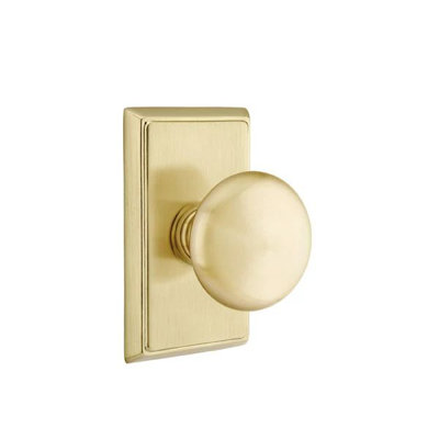 Ensemble de mortaise intérieure Emtek Passage avec rosette rectangulaire et bouton Providence (LH)