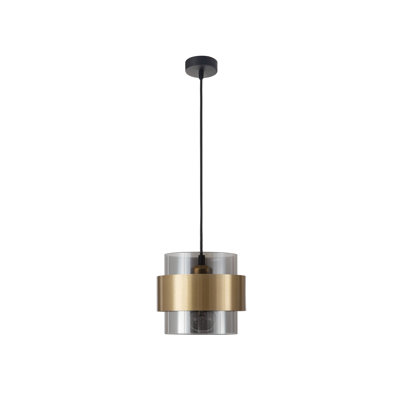 1 - Light Gold Cylinder Pendant