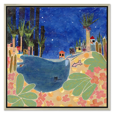 Orange House On The Lake Painting by Jill Krasner
