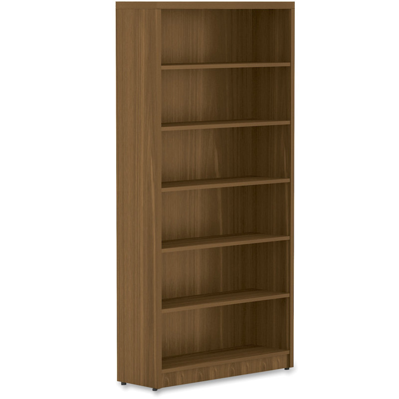 Zanger Bookcase, Walnut, (4 Shelves) 51.2" H x 37.8" W x  12.5" D
