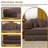 78" Compression Corduroy Queen Futon Convertible Sofa Bed with 2 Pillows, No Assembly Required-1691373304