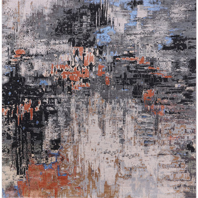 Tapis abstrait gris / beige