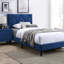 Lit avec tête de lit réglable 1pc, meubles de chambre à coucher en velours pour les jeunes, cadre de lit-1872152714-1872152716