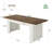 63" Brown White Executive Modern Large Computer Home Office Desk Study Writing Table