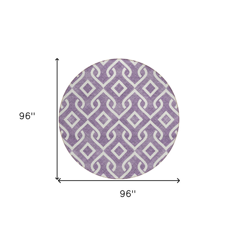 Tapis rond ivoire 8 po