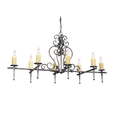 Lustre oblong 8 lumières Janeeva