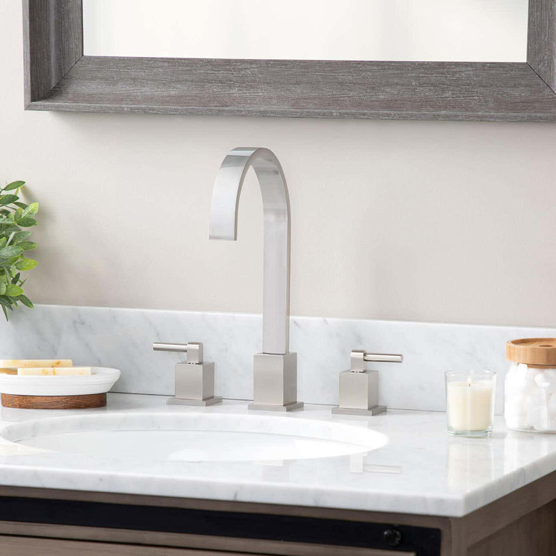 Widespread 2-handle Bathroom Faucet, Brushed Nickel