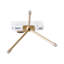 Objets décoratifs en acrylique et laiton inspirés de l'appareil photo pour la décoration intérieure - Figurine moderne pour décor de table de salon - 10 po, or et transparent