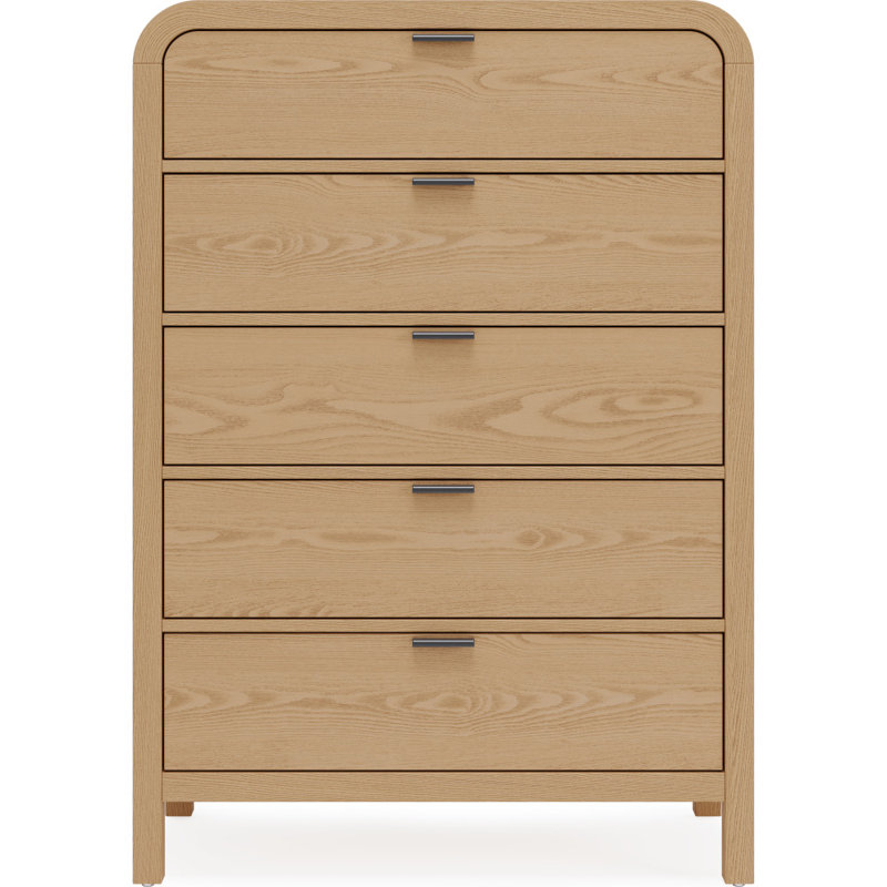 Essie 68" W 5-Drawer Dresser, Timber