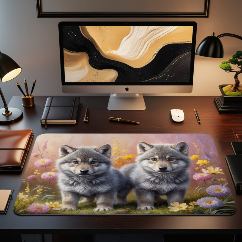 Polyester Desk Pad, 14.4x12.1