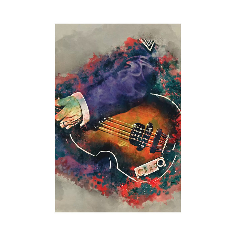 Paul Mccartney's Bass - Painting on Canvas, Wrapped Canvas, 101.6cm H x 66.04cm W x 3.81cm D